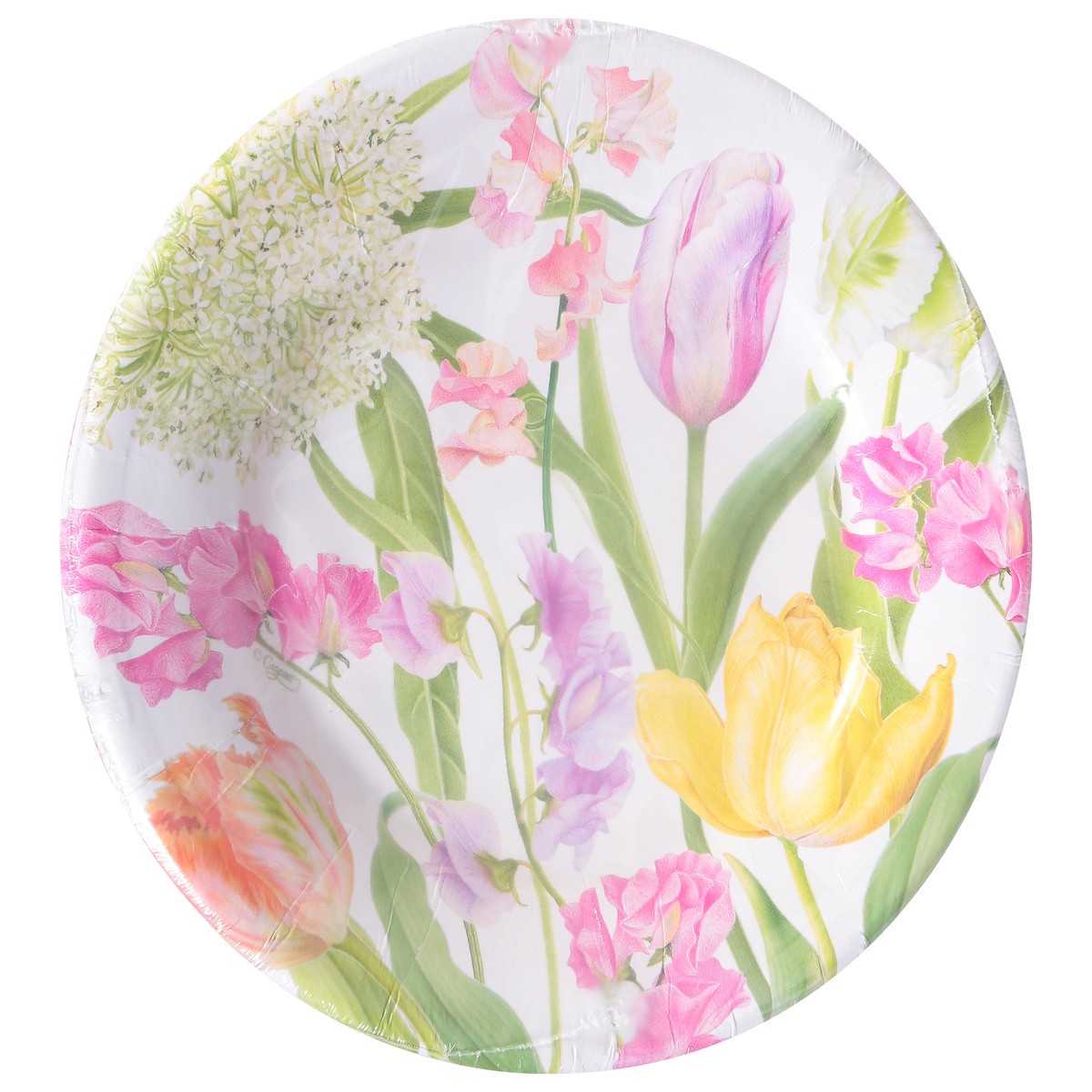 slide 6 of 12, Caspari Spring Flower Show Salad/Dinner Plates 8 ea, 