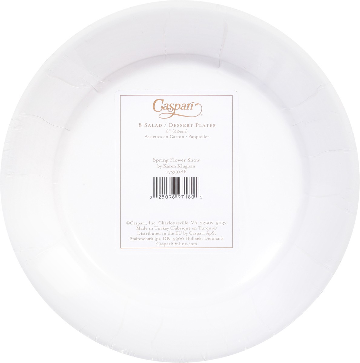 slide 7 of 12, Caspari Spring Flower Show Salad/Dinner Plates 8 ea, 