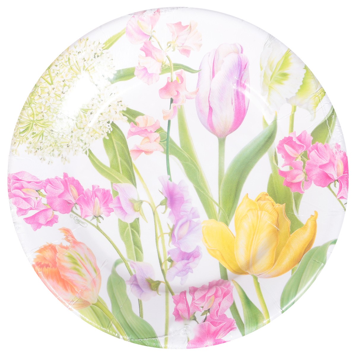 slide 11 of 12, Caspari Spring Flower Show Salad/Dinner Plates 8 ea, 