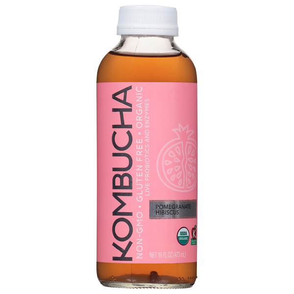 slide 1 of 1, Hy-Vee Pomegranate Hibiscus Kombucha - 16 fl oz, 16 fl oz