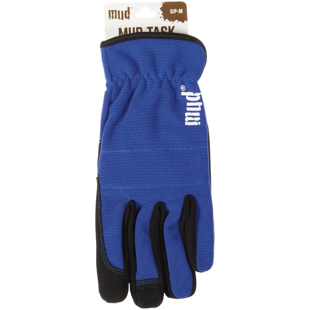 slide 2 of 2, Mud Women's Small/Medium Synthetic Leather True Blue Garden Glove, Sm-Med