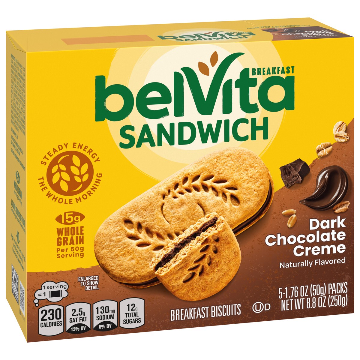 slide 9 of 9, Nabisco Belvita Dark Chocolate Creme Breakfast Biscuits, 8.8 oz