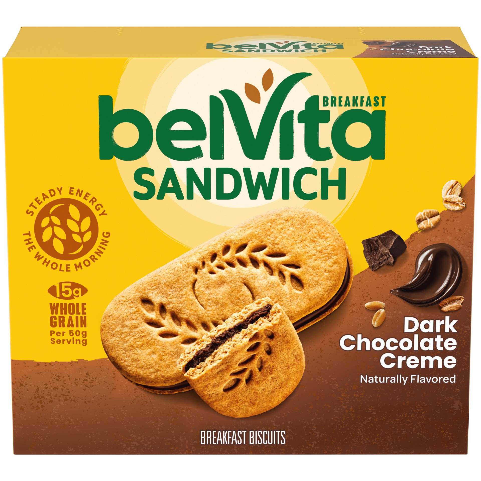 slide 1 of 9, belVita Nabisco Belvita Dark Chocolate Creme Breakfast Biscuits, 5 ct