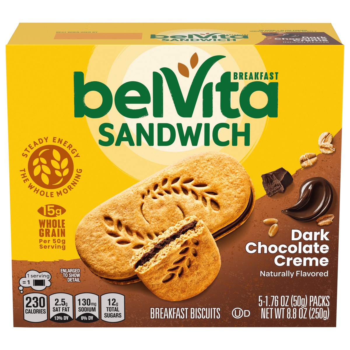 slide 1 of 9, Nabisco Belvita Dark Chocolate Creme Breakfast Biscuits, 8.8 oz
