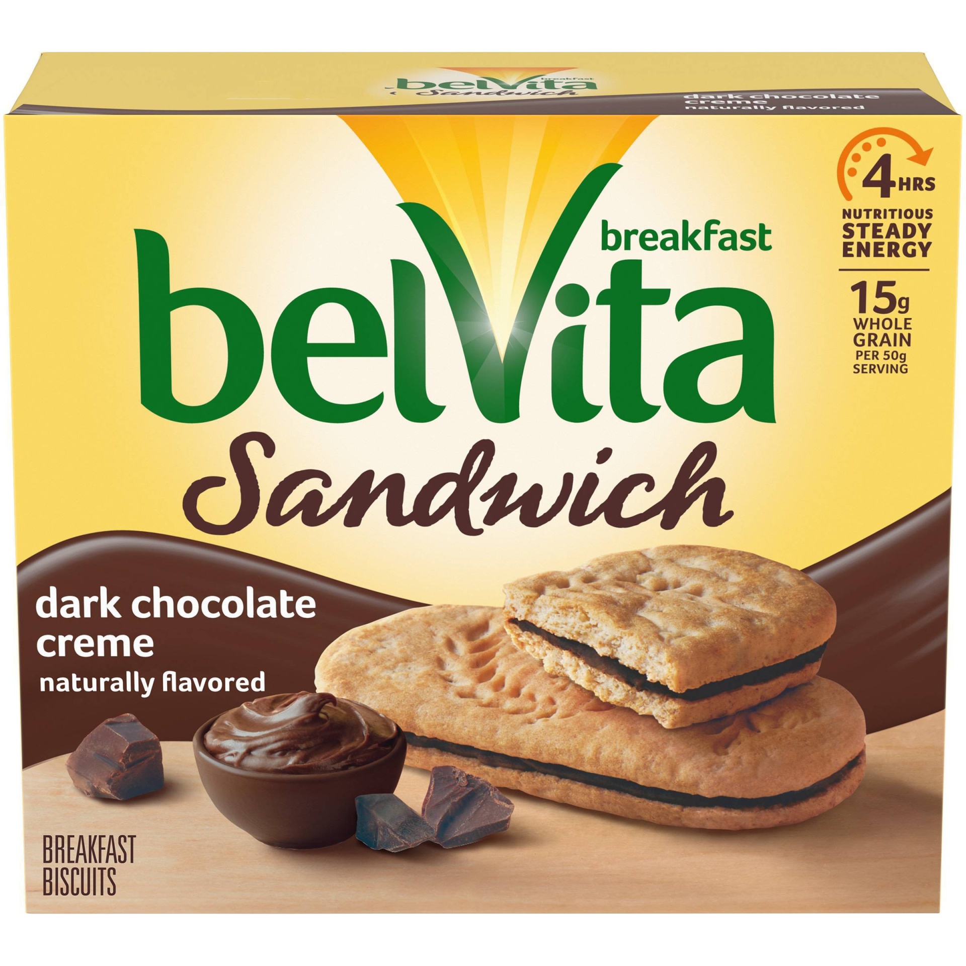 slide 1 of 9, Nabisco Belvita Dark Chocolate Creme Breakfast Biscuits, 8.8 oz