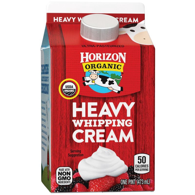 slide 4 of 6, Horizon Organic Heavy Whipping Cream - 16 fl oz (1pt), 16 fl oz, 1 pint