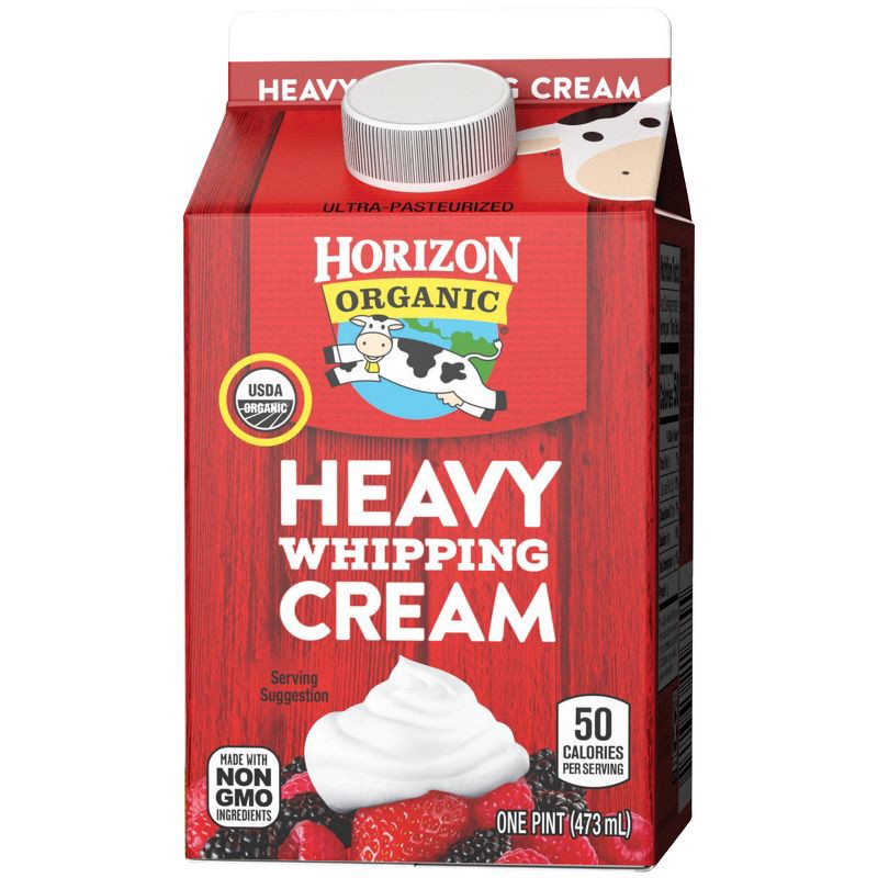 slide 5 of 6, Horizon Organic Heavy Whipping Cream - 16 fl oz (1pt), 16 fl oz, 1 pint