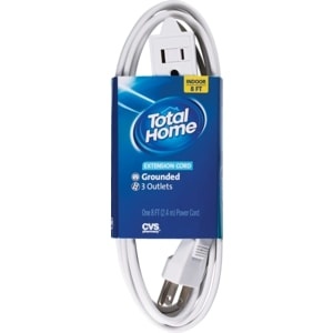 slide 1 of 1, Total Home By CVS 8 Feet Indoor Cord, 1 ct