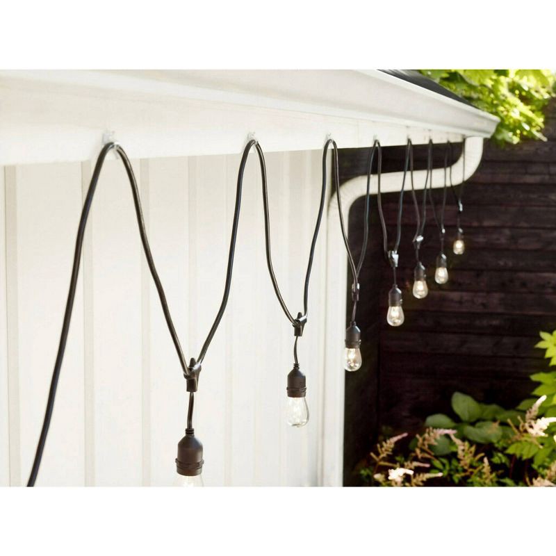 slide 13 of 14, Command Damage-Free Hanging Outdoor Light Clips with Adhesive Strips, 1 ct