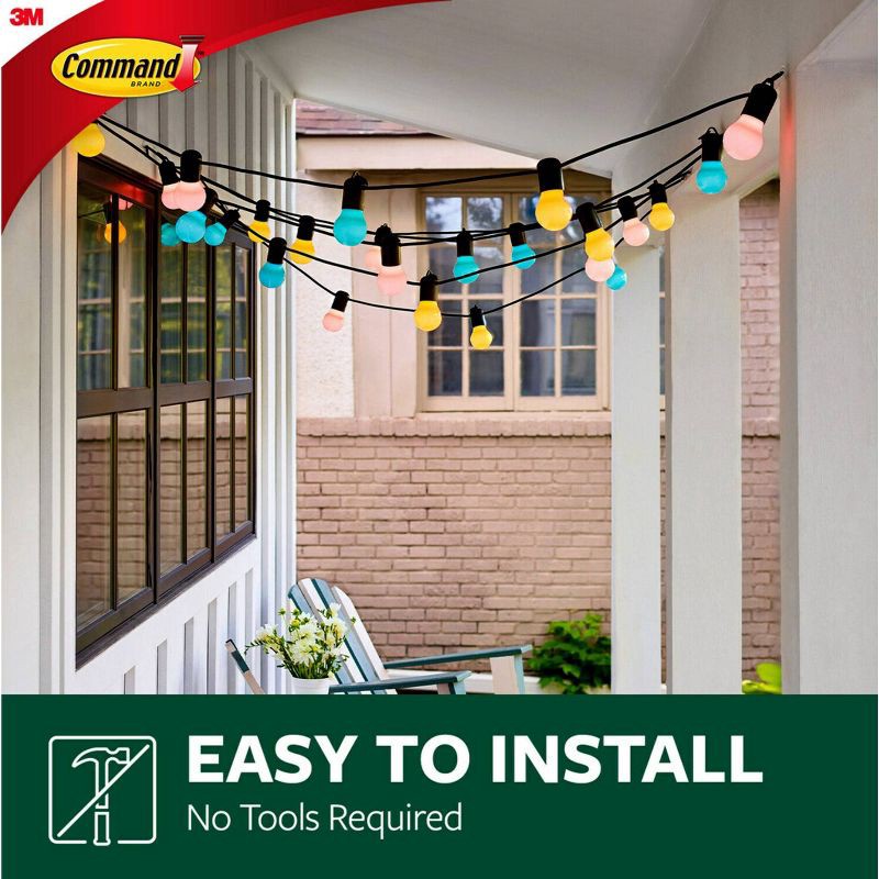 slide 5 of 14, Command Damage-Free Hanging Outdoor Light Clips with Adhesive Strips, 1 ct