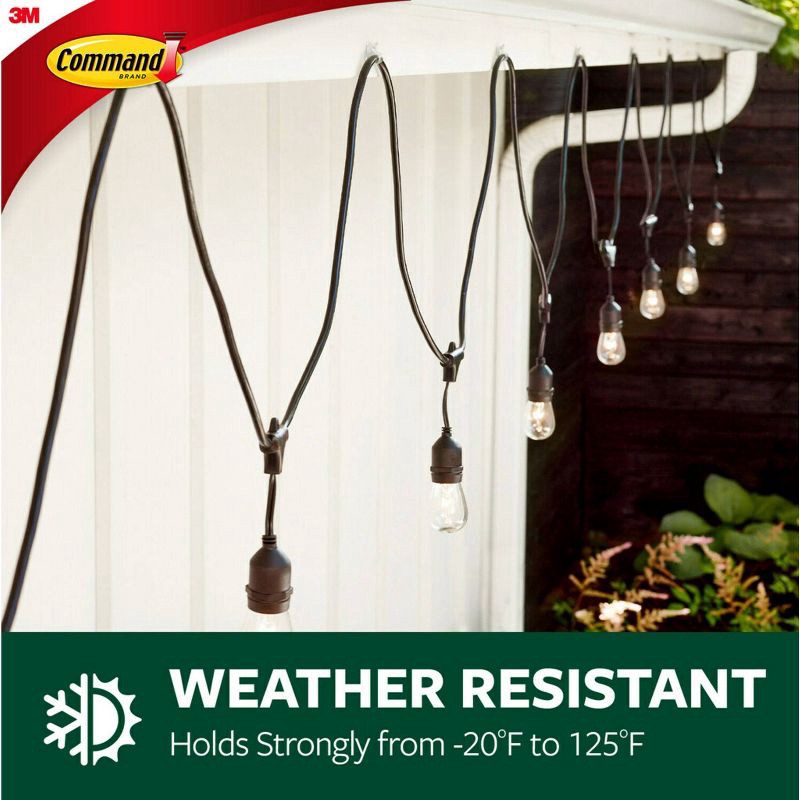 slide 7 of 14, Command Damage-Free Hanging Outdoor Light Clips with Adhesive Strips, 1 ct