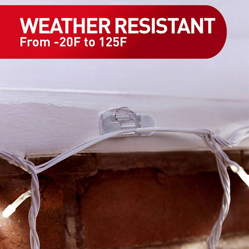 slide 8 of 14, Command Damage-Free Hanging Outdoor Light Clips with Adhesive Strips, 1 ct