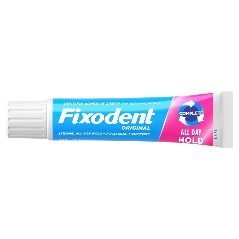slide 2 of 10, Fixodent Complete Original Denture Adhesive Cream - 2.4oz/2pk, 2.4 oz, 2 ct