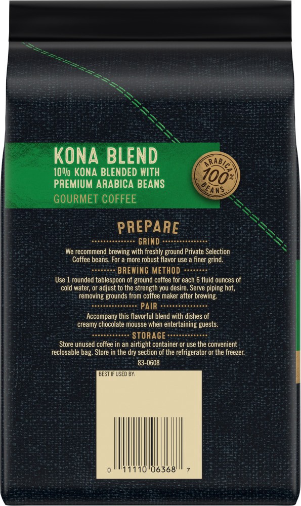 slide 4 of 4, Private Selection Kona Blend Medium Roast Whole Bean Coffee - 20 oz, 20 oz