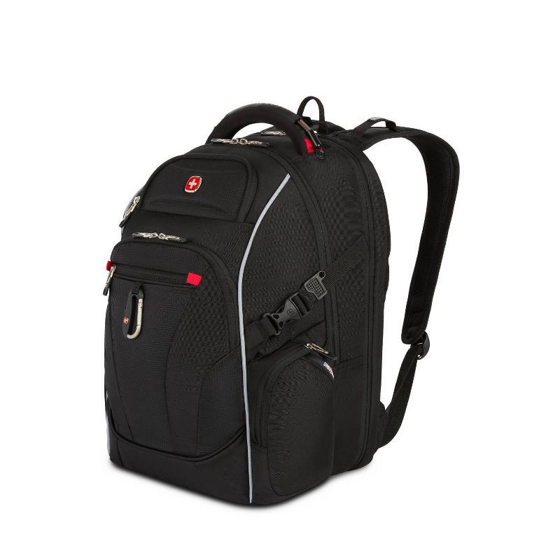 slide 2 of 12, SWISSGEAR Scan Smart TSA Laptop 17.5" Backpack - Black: College Softside Bag, 1 ct