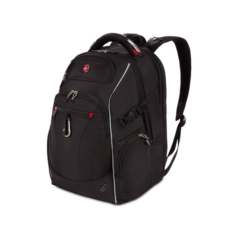 slide 1 of 12, SwissGear Scan Smart TSA Laptop 17.5" Backpack - Black, 1 ct