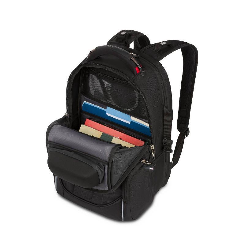 slide 9 of 12, SWISSGEAR Scan Smart TSA Laptop 17.5" Backpack - Black: College Softside Bag, 1 ct
