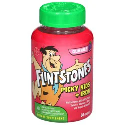 Flintstones Picky Kids + Iron Grape Multivitamin 60 Gummies