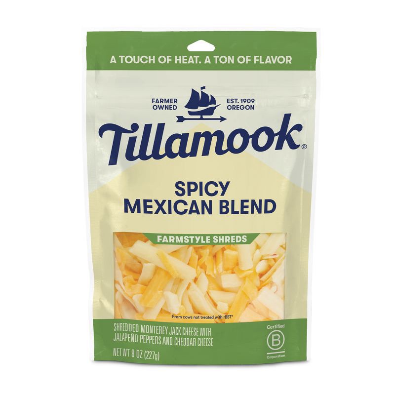 slide 1 of 5, Tillamook Farmstyle Spicy Mexican Blend Shredded Cheese - 8oz, 8 oz