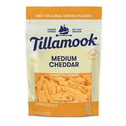 Tillamook Farmstyle Medium Cheddar Shredded Cheese - 8oz