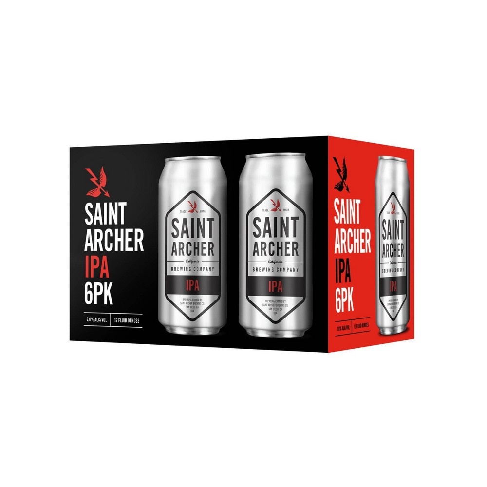 slide 3 of 4, Saint Archer Brewing Company Saint Archer IPA Beer, 6 ct; 12 fl oz