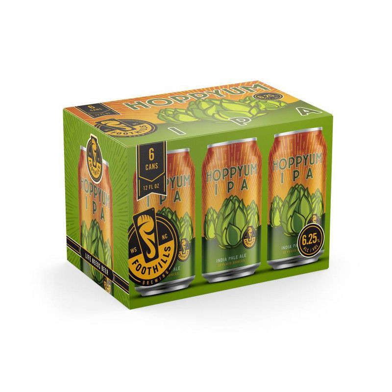 slide 1 of 3, Foothills Brewing Foothills Hoppyum IPA Beer - 6pk/12 fl oz Cans, 6 ct; 12 fl oz