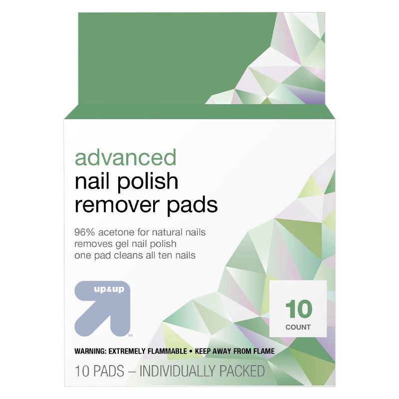 slide 1 of 1, Advanced Nail Polish Remover Pads - 10ct - up&up™, 10 ct