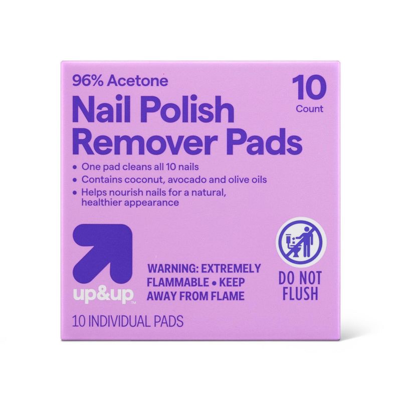 slide 1 of 3, Advanced Nail Polish Remover Pads - 10ct - up&up™, 10 ct