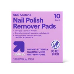 Advanced Nail Polish Remover Pads - 10ct - up&up™: Paraben-Free, Sulfate-Free, Contains Plant Extracts