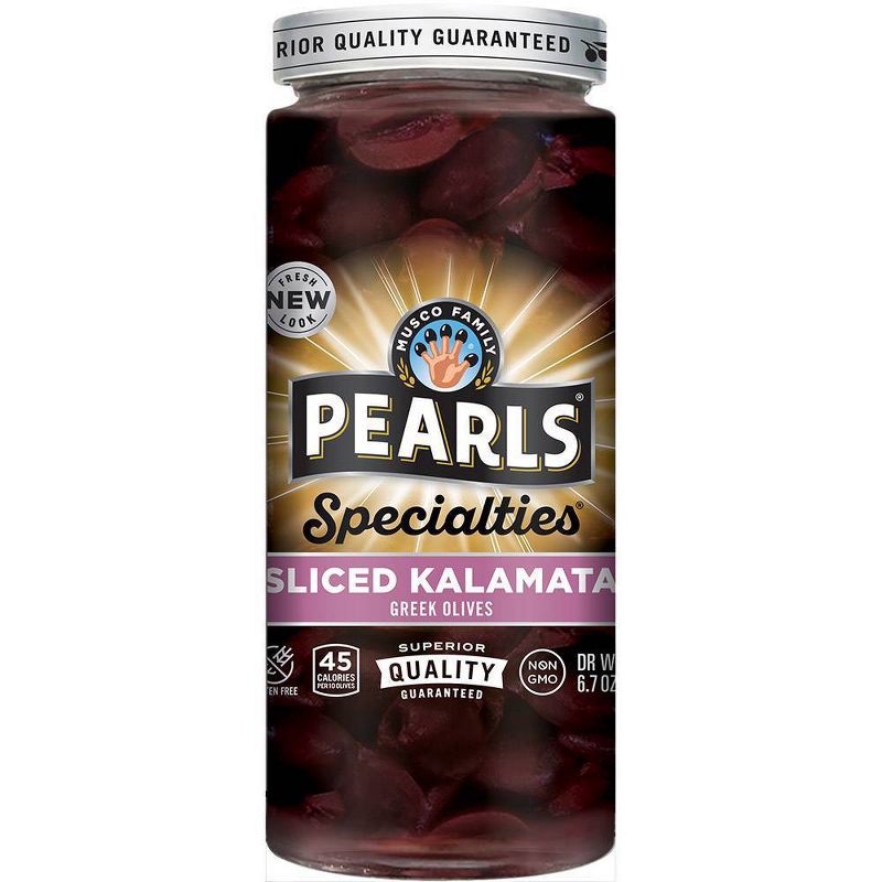 slide 1 of 4, Pearls Specialties Sliced Kalamata Olives - 6.7oz, 6.7 oz