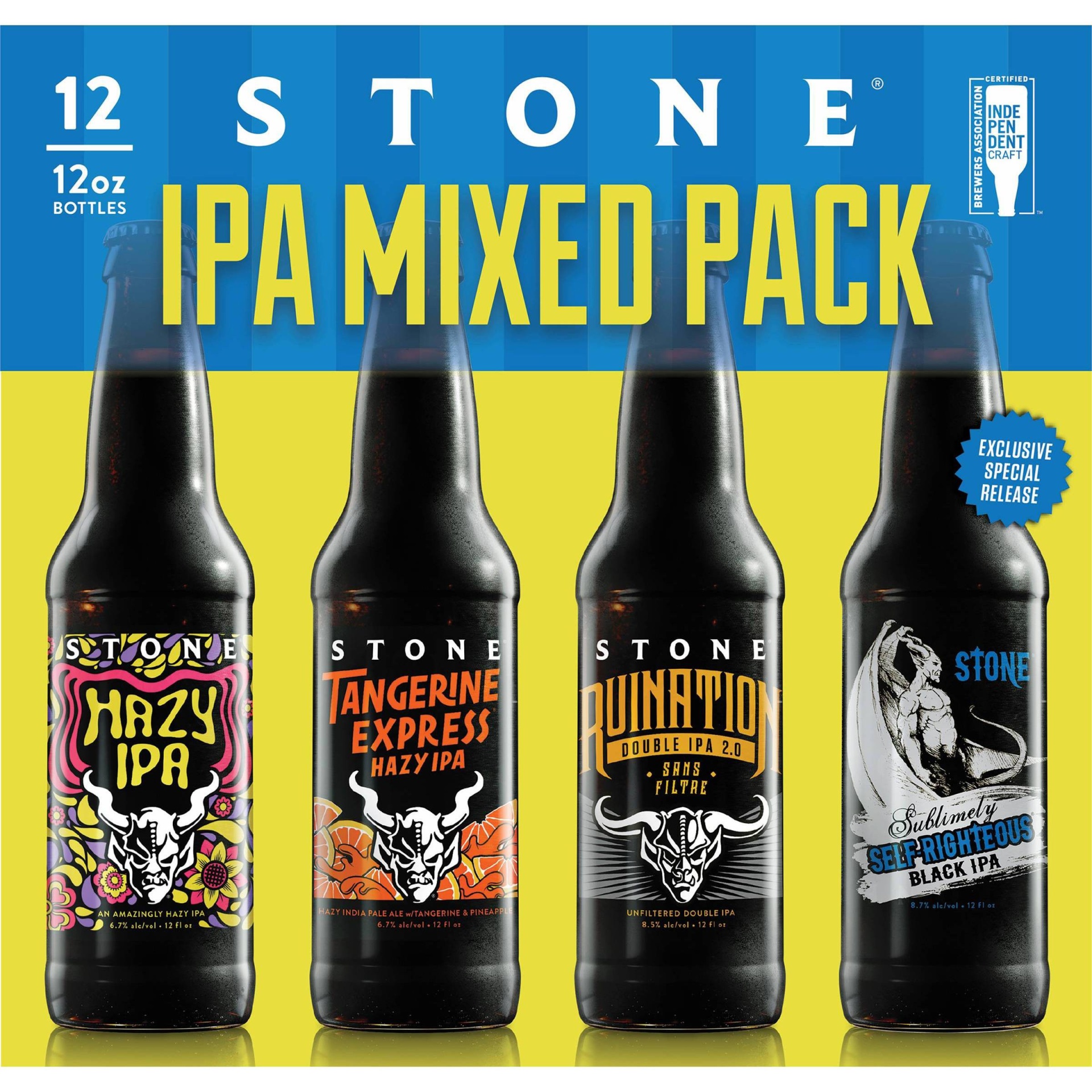 slide 1 of 2, Stone Brewing Variety Pack - 12pk/12 fl oz Bottles, 12 ct; 12 fl oz