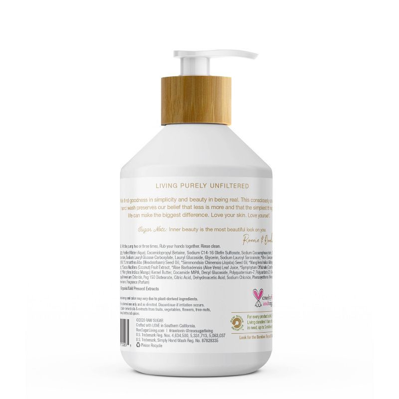 slide 3 of 5, Raw Sugar Simply Hand Wash - Raw Coconut + Mango - 16.9 fl oz, 16.9 fl oz