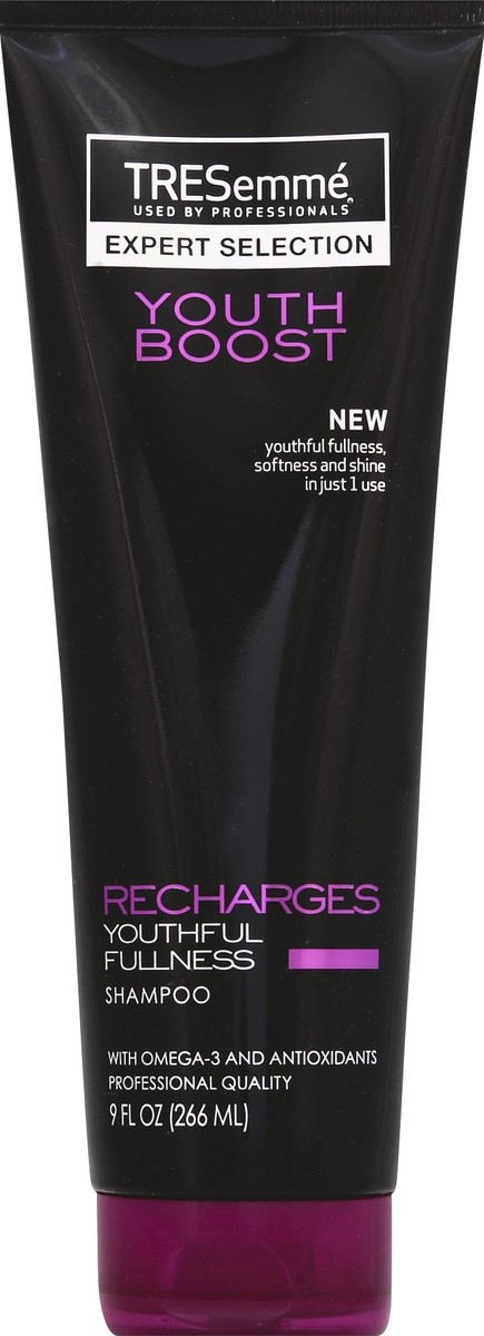 slide 2 of 3, TRESemmé Expert Selection Youth Boost Recharges Youthful Fullness Shampoo, 9 oz