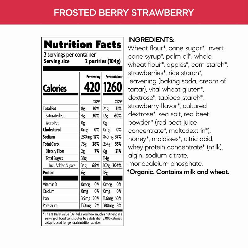 slide 6 of 6, Nature's Path Organic Toaster Pastries Frosted Berry Strawberry - 6ct, 6 ct