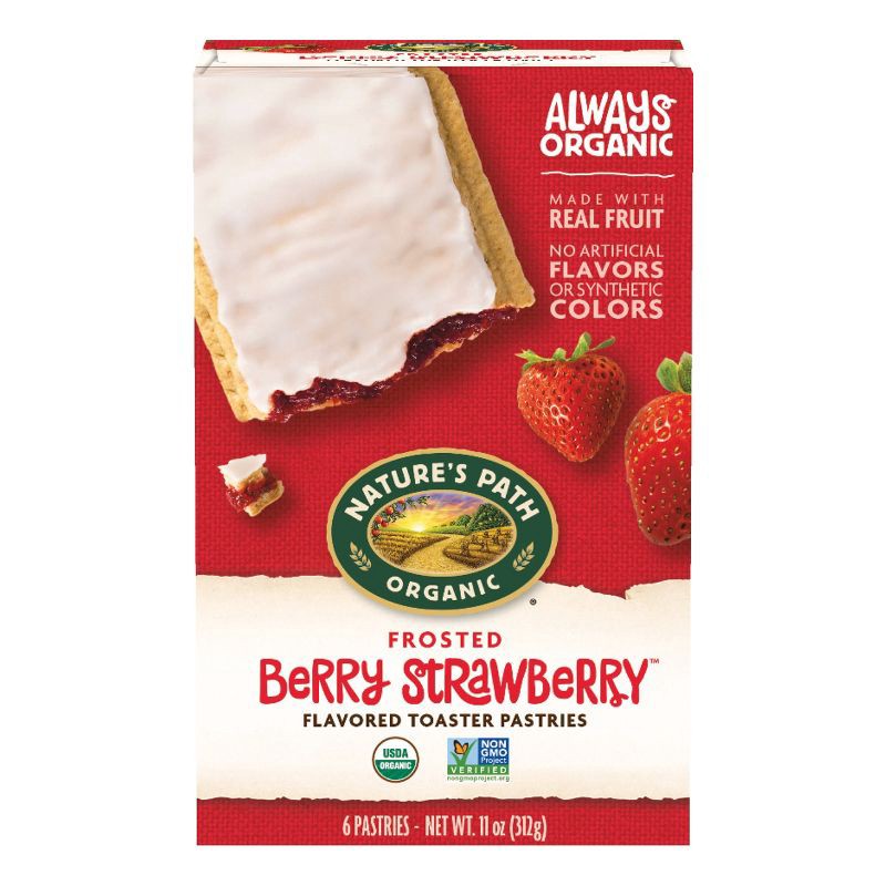 slide 1 of 6, Nature's Path Organic Toaster Pastries Frosted Berry Strawberry - 6ct, 6 ct