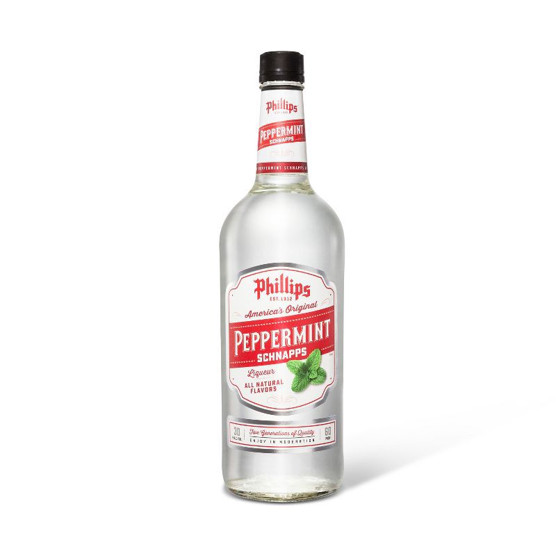 slide 1 of 1, Phillips Peppermint Schnapps - 1L Bottle, 1 liter