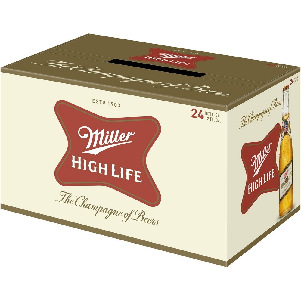 slide 3 of 4, Miller High Life Lager Beer, 24 ct; 12 fl oz