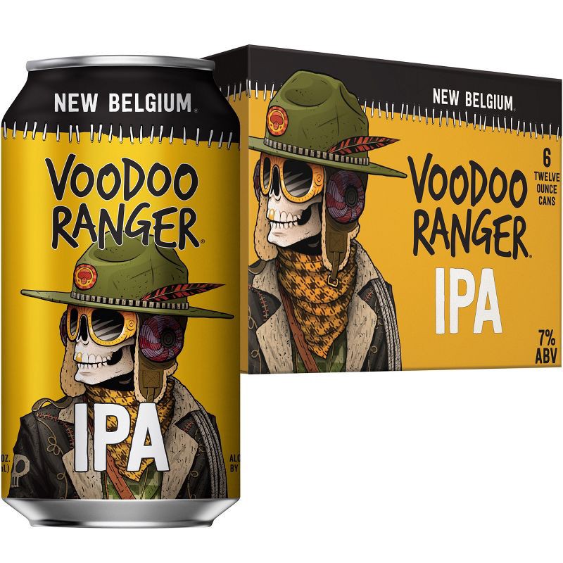 slide 1 of 8, New Belgium Voodoo Ranger IPA Beer - 12pk/12 fl oz Cans, 12 ct; 12 fl oz