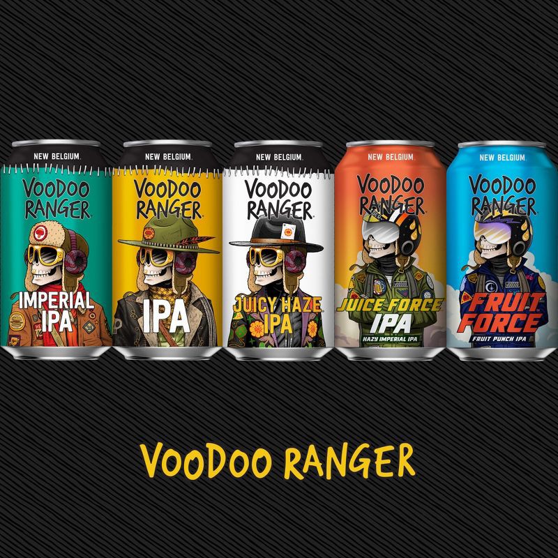 slide 7 of 8, New Belgium Voodoo Ranger IPA Beer - 12pk/12 fl oz Cans, 12 ct; 12 fl oz