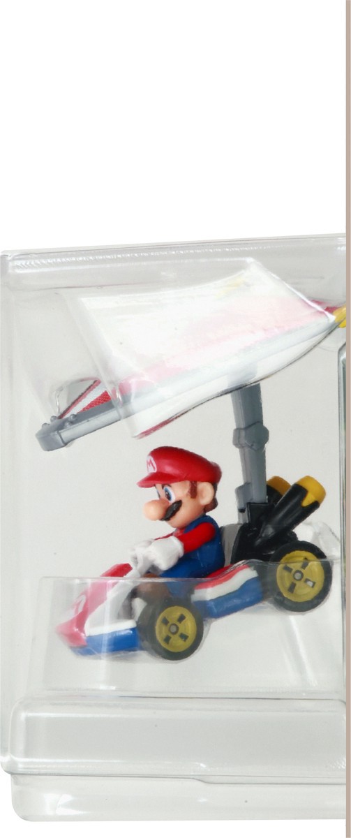 slide 9 of 9, Hot Wheels MarioKart 3+ Mario Standard Kart + Super Glider Die-Cast 1 ea, 1 ct