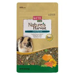 Kaytee Nature's Vegetable, Grain, Fruit Harvest Guinea Pig Small Animal Food - 4lbs