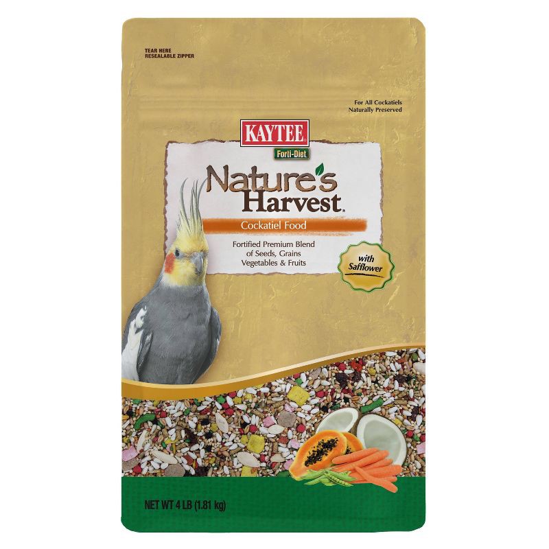 slide 3 of 4, Kaytee Nature's Harvest Cockatiel Food - 4lb, 4 lb