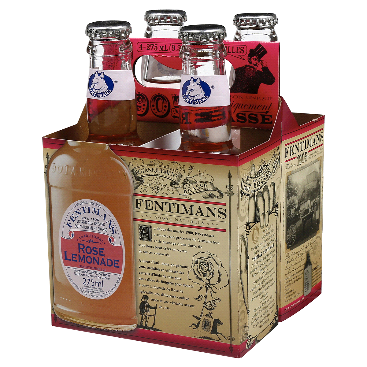 slide 4 of 5, Fentimans Rose Lemonade Glass Bottles - 4pk/9.3 fl oz, 4 ct; 9.3 fl oz