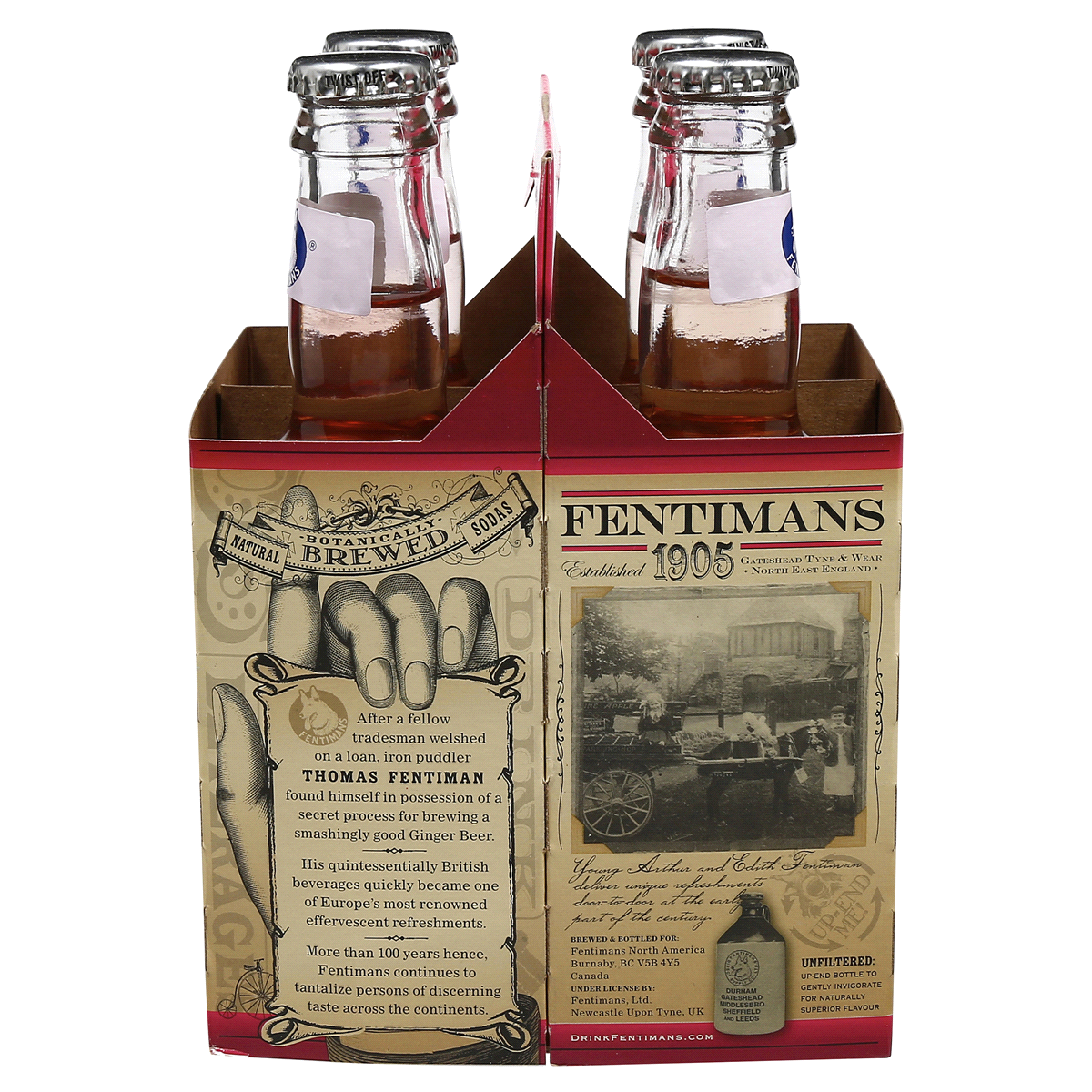 slide 2 of 5, Fentimans Rose Lemonade Glass Bottles - 4pk/9.3 fl oz, 4 ct; 9.3 fl oz