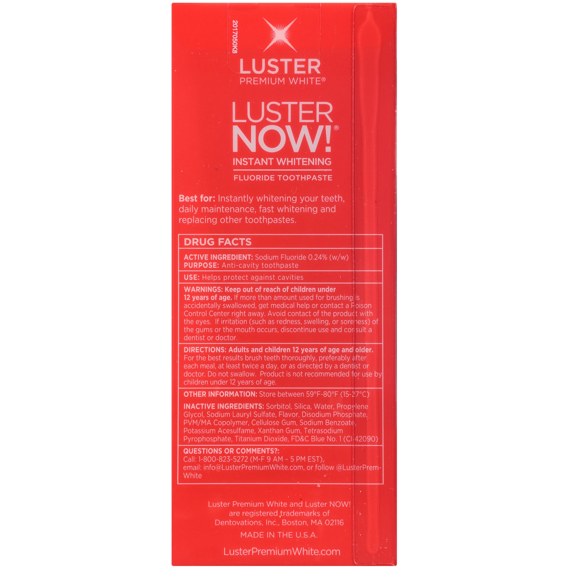 slide 6 of 6, Luster's NOW! Instant Whitening Daily Toothpaste, 1 ct