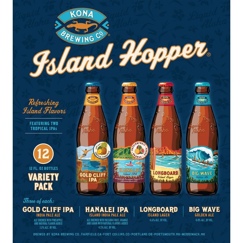 slide 2 of 3, Kona Brewing Co. Kona Brewing Island Hopper Variety Pack - 12pk/12 fl oz Bottles, 12 ct; 12 fl oz