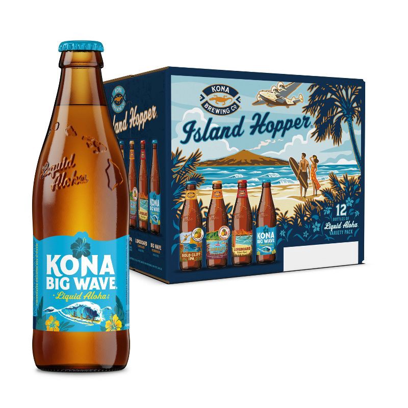 slide 1 of 3, Kona Brewing Co. Kona Brewing Island Hopper Variety Pack - 12pk/12 fl oz Bottles, 12 ct; 12 fl oz