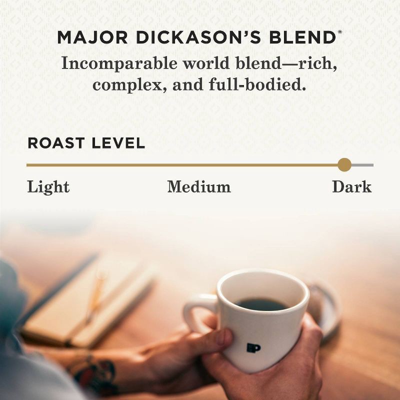 slide 3 of 8, Peet's Coffee Peet's Major Dickason Dark Roast Ground Coffee - 18oz, 18 oz