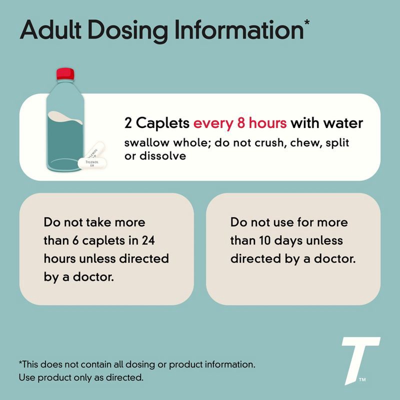 slide 7 of 10, Tylenol 8 Hour Arthritis Pain Reliever Extended-Release Caplets - Acetaminophen - 100ct, 100 ct