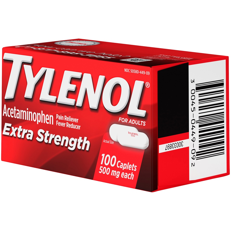 slide 5 of 6, Tylenol Adult Internal Analgesics, Caplets, 100 ct